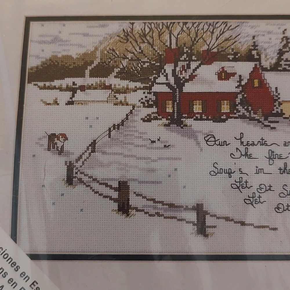 Needle Treasures Counted Cross Stitch Kit. Let It Snow. 16x8